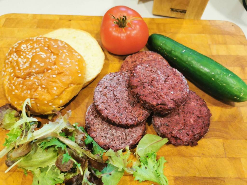 Beetroot and Blackbean Burgers